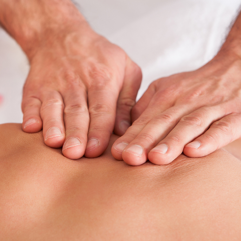 Deep tissue massage targeting muscle tension and pain relief.
